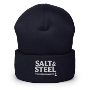 salt & steel embroidered maritime beanie