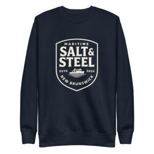 the salt & steel maritime shield badge sweatshirt